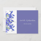 Mooie Blauwe Iris Bloemen Boeket Informatie (Achterkant)