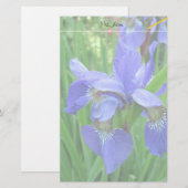 mooie blauwe iris bloemen briefpapier (Voorkant / Achterkant)