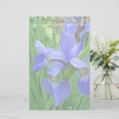 mooie blauwe iris bloemen briefpapier (Staand voorkant)