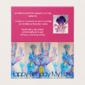 Mooie Blauwe Iris Schilderij Liefde Verjaardag Kaa Kaart (Buitenkant ongevouwen)