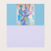 Mooie Blauwe Iris Schilderij Liefde Verjaardag Kaa Kaart (Binnenkant ongevouwen)