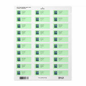 mooie blauwe irisbloemen etiket (Full Sheet)