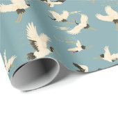 Mooie blauwe Japanse kraan Cadeaupapier (Rol Hoek)