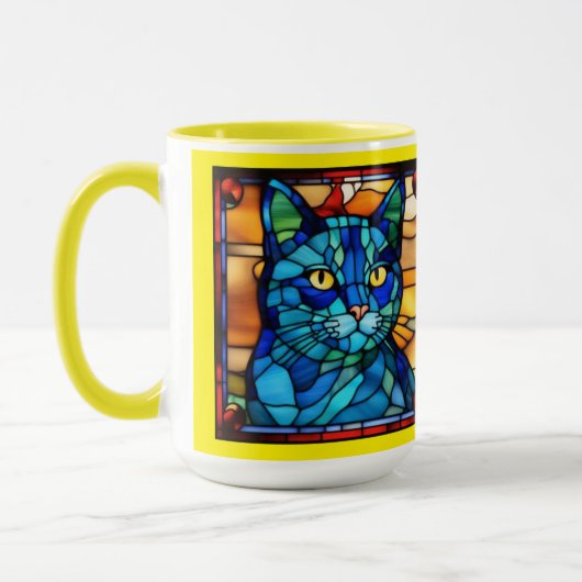 Mooie Blauwe Kat Koffiemok Mok (Links)
