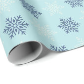 Mooie blauwe kerstfeest verpakkings papier (Rol Hoek)