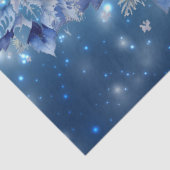 Mooie blauwe kerstpunsettias decoupage tissuepapier (Detail)