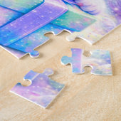 Mooie Blauwe Kitten Gepersonaliseerde Naam Legpuzz Legpuzzel (Zijkant)
