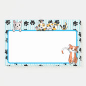 Mooie Blauwe kleur met poten schattige kittens 10" Post-it® Notes (Voorkant)