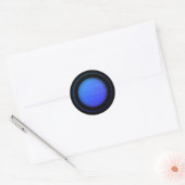 Mooie Blauwe Kleurverloop Ronde Sticker (Envelop)