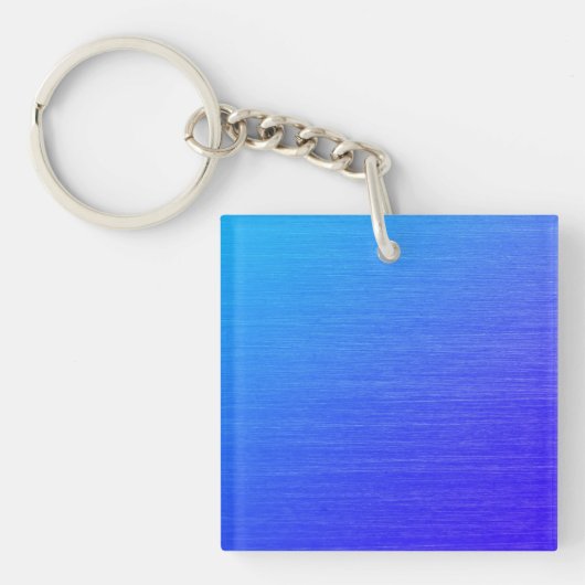 Mooie Blauwe Kleurverloop Sleutelhanger (Voorkant)