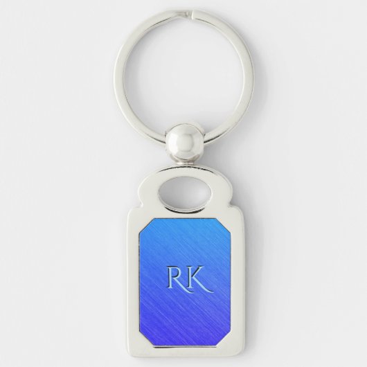 Mooie Blauwe Kleurverloop Sleutelhanger (Voorkant)