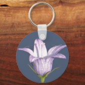 Mooie blauwe klokbloem sleutelhanger (Voorkant)