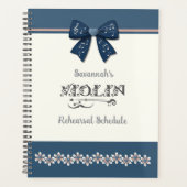 Mooie Blauwe Kokette Strik Viool Orkest Planner (Voorkant)