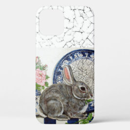 Mooie Blauwe Konijn Bloemige Dedham Delft Dier Cas Case-Mate iPhone Case