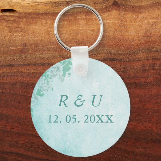 Mooie blauwe koppels sleutelhanger (Voorkant)