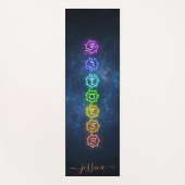 Mooie Blauwe Kosmische OM Chakra Healing Custom Yogamat (Voorkant)