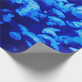 Mooie blauwe kwal cadeaupapier (Hoek)