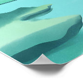 Mooie blauwe lagune poster (Hoek)