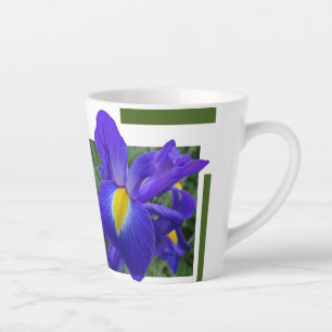 Mooie blauwe, latte Mok voor Iris-design