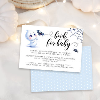 Mooie Blauwe Little Boo Boek Voor Baby Shower Voor RSVP Kaartje