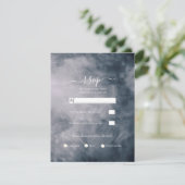 Mooie Blauwe Lucht Bewolkte Hemelse Trouw RSVP Kaart (Staand voorkant)