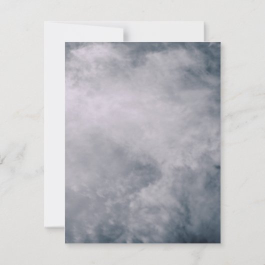 Mooie Blauwe Lucht Bewolkte Hemelse Trouw RSVP Kaart (Achterkant)