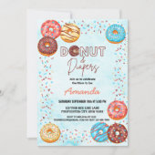 Mooie Blauwe Lucht Donuts Luier Baby Shower  Kaart (Voorkant)