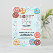 Mooie Blauwe Lucht Donuts Luier Baby Shower Kaart (Staand voorkant)