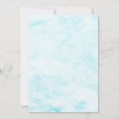 Mooie Blauwe Lucht Donuts Luier Baby Shower  Kaart (Achterkant)