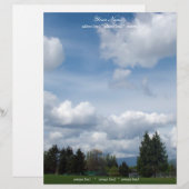 Mooie blauwe lucht en witte wolken gepersonaliseerd briefhoofd (Voorkant / Achterkant)