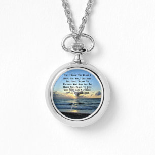 MOOIE BLAUWE LUCHTEN JEREMIAH 29:11 FOTO HORLOGE