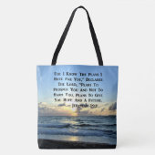 MOOIE BLAUWE LUCHTEN JEREMIAH 29:11 FOTO TOTE BAG (Voorkant)