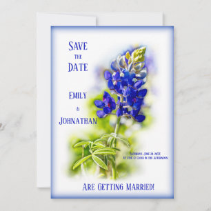 Mooie Blauwe Lupine Bloemen, Modern, Bewaar de Dat Kaart