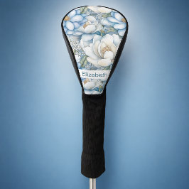 Mooie Blauwe Magnolia en Pioen Personalized Golfheadcover