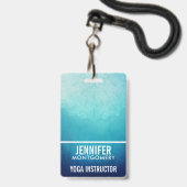 Mooie Blauwe Mandala Abstract Badge (Voorzijde met lanyard)