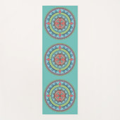 Mooie Blauwe Mandala Kunst Yogamat (Voorkant)