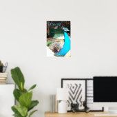 Mooie blauwe mannetje poster (Thuiskantoor)
