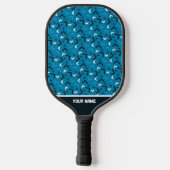 Mooie Blauwe Memphis Pro Pickleball Paddle (Achterkant)
