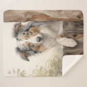 Mooie blauwe Merle Aussie Sherpa Deken (Voorkant (horizontaal))