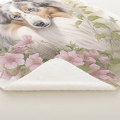 Mooie blauwe Merle Sheltie Sherpa Deken (3/4)