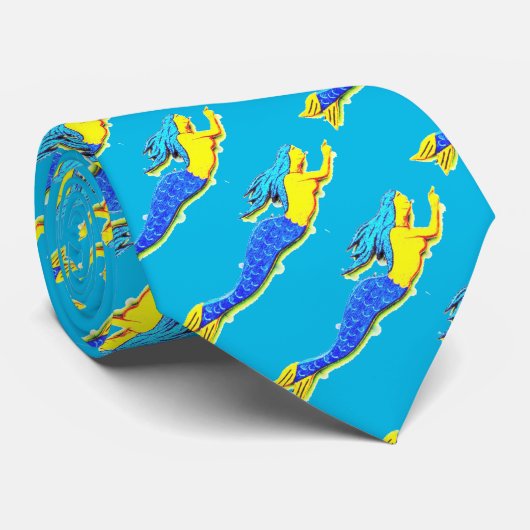 mooie blauwe mermaïden elke kleur stropdas (Opgerold)