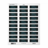 Mooie Blauwe Modern Etiket (Full Sheet)