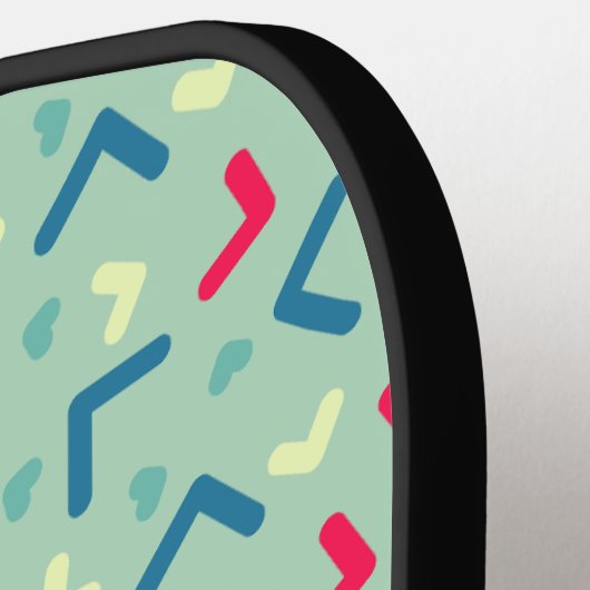 Mooie Blauwe Moderne Pro Pickleball Paddle (Links Detail)