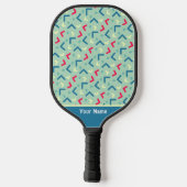 Mooie Blauwe Moderne Pro Pickleball Paddle (Achterkant)