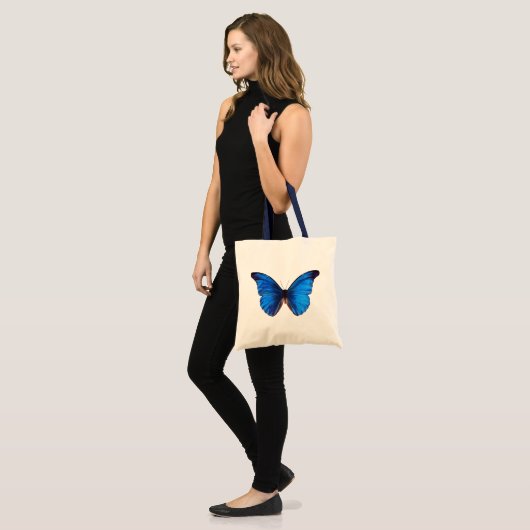 Mooie Blauwe Monrach vlinder kunst Tote Bag (Voorkant (model))