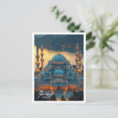 Mooie Blauwe Moskee Istanbul Turkije Briefkaart (Staand voorkant)