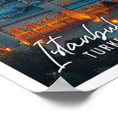 Mooie Blauwe Moskee Istanbul Turkije Poster (Hoek)