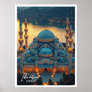 Mooie Blauwe Moskee Istanbul Turkije Poster