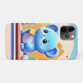 Mooie Blauwe Muis met Bloemen Case-Mate iPhone Case (Achterkant (horizontaal))