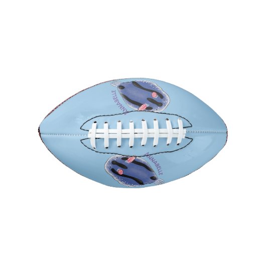 Mooie blauwe naaktfoto cartoon american football (Voorkant)